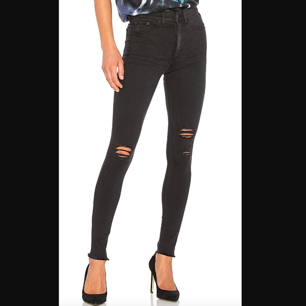 RAG & BONE Ripped Skinny Jeans 24